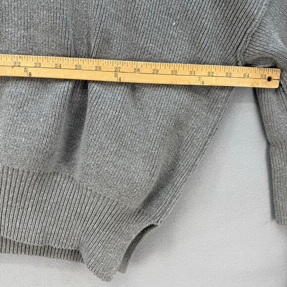 Free People Sweater Women's M Grey Easy Street Oversized Tunic Winter Cozy - Picture 9 of 10